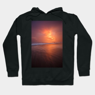 Sunset clouds and long wave Hoodie